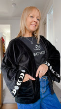 Eclectic Bohemian Moon Phase Velvet Jacket Black - Last 1s SM & L/XL