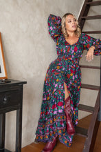 Eclectic Bohemian Fortune Teller Maxidress Midnight Floral