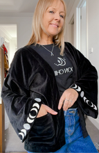 Eclectic Bohemian Moon Phase Velvet Jacket Black - Last 1s SM & L/XL