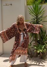 Eclectic Bohemian Kimono Midnight Floral