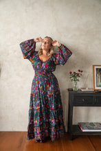 Eclectic Bohemian Fortune Teller Maxidress Midnight Floral