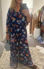 Eclectic Bohemian Wide Leg Pants Navy Tequila