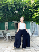 Eclectic Bohemian Pallazzo Pants Midnight Black