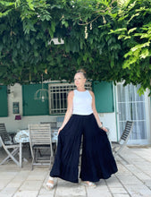 Eclectic Bohemian Pallazzo Pants Midnight Black
