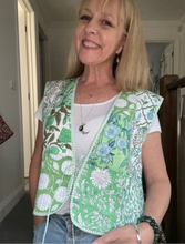 Eclectic Bohemian Patchwork Vest Green