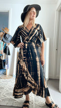 SALE - Wrap Dress Black Tie Dye - Last 1s SM & M/L