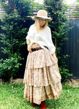 Eclectic Bohemian Stevie Tiered Maxiskirt Caramel