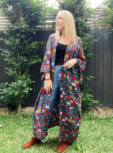 Eclectic Bohemian Kimono Midnight Floral