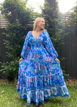 Eclectic Bohemian Fortune Teller Maxidress Azure - Last 1s SM & XXL