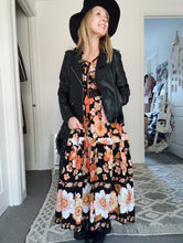 Eclectic Bohemian Goddess Gown Coral Night