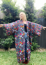 Eclectic Bohemian Kimono Midnight Floral