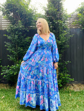 Eclectic Bohemian Fortune Teller Maxidress Azure - Last 1s SM & XXL