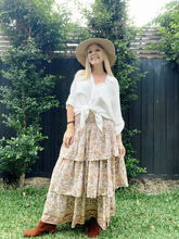 Eclectic Bohemian Stevie Tiered Maxiskirt Caramel