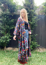 Eclectic Bohemian Kimono Midnight Floral
