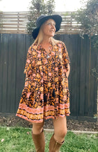Eclectic Bohemian Friday Dress Retro Floral