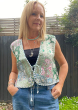 Eclectic Bohemian Patchwork Vest Green