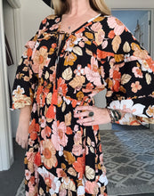 Eclectic Bohemian Goddess Gown Coral Night