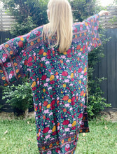 Eclectic Bohemian Kimono Midnight Floral