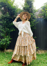 Eclectic Bohemian Stevie Tiered Maxiskirt Caramel