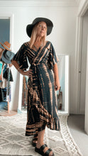 SALE - Wrap Dress Black Tie Dye - Last 1s SM & M/L