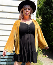 Eclectic Bohemian Moon Phase Velvet Jacket Black - Last 1s SM & L/XL