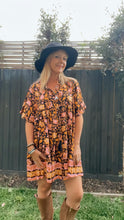 Eclectic Bohemian Friday Dress Retro Floral