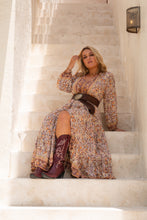 Eclectic Bohemian Suzi Maxidress Caramel Floral - Last 1s ML & 4XL