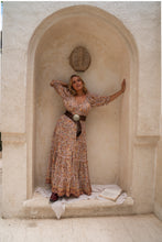 Eclectic Bohemian Fortune Teller Maxidress Caramel Short Sleeve -PREORDER