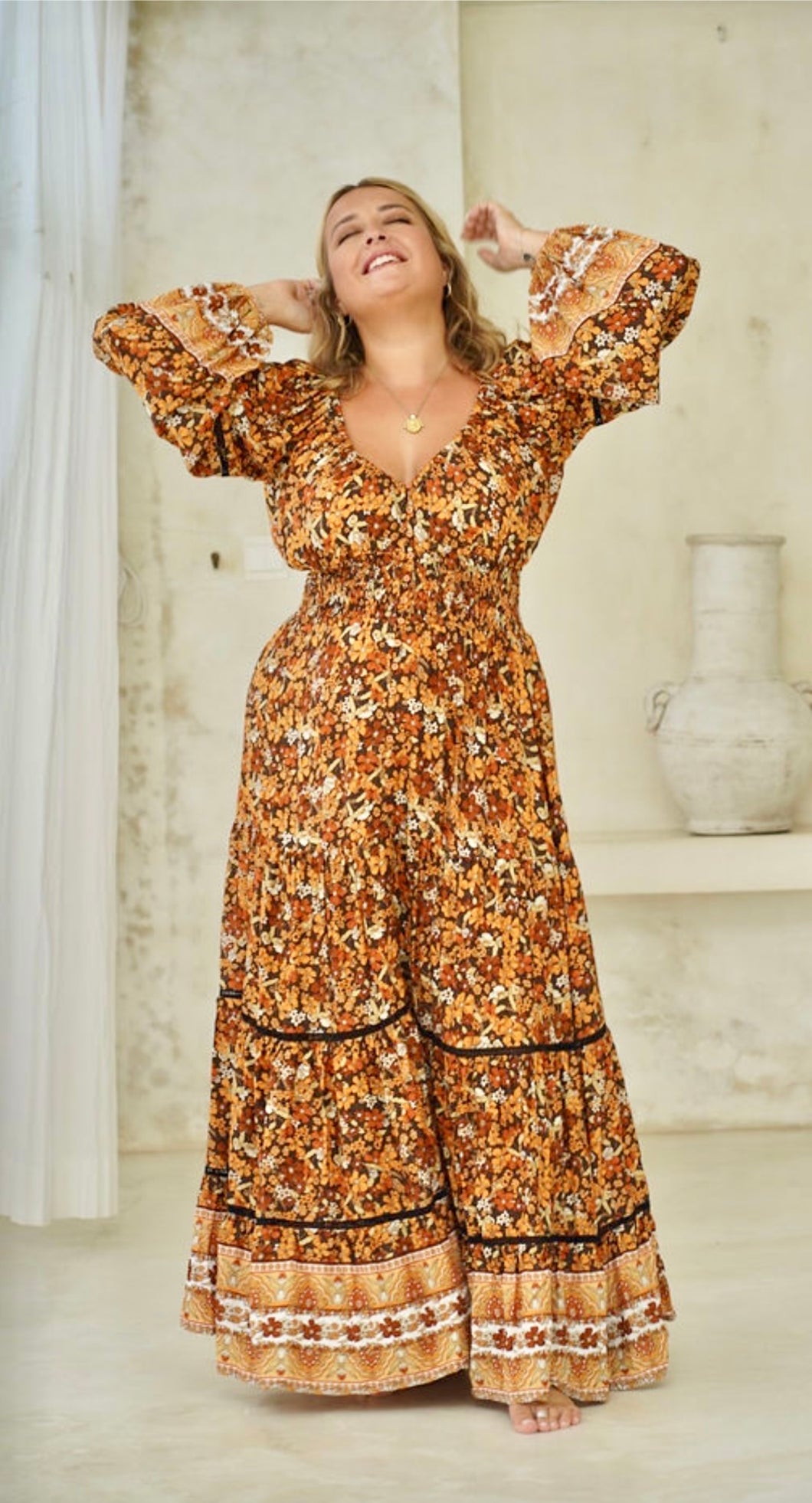 Eclectic Bohemian Fortune Teller Maxidress Autumn - Last 1 XXL