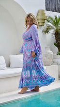 Eclectic Bohemian Waterfall Wrap Dress Paisley Purple Haze