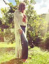 Crochet Cardigan Vintage Style Cream