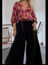 Eclectic Bohemian Pallazzo Pants Midnight Black