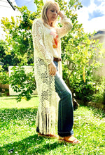 Crochet Cardigan Vintage Style Cream