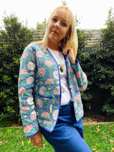 SALE - Kantha Quilted Jacket Blue Dandelion - Last 1 ML
