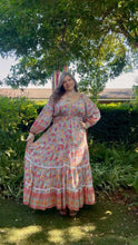 Eclectic Bohemian Fortune Teller Maxidress Long Sleeve Strawberry Mint