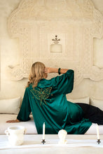 Eclectic Bohemian Velvet Jacket Emerald Mystic Moth