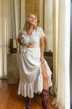 Eclectic Bohemian Angel Cotton Flutter Maxiskirt White