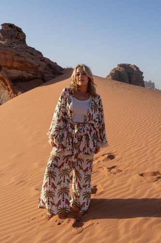 Eclectic Bohemian Pallazzo Pants Luxe Jungle