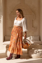 Eclectic Bohemian Flutter Maxiskirt Marigold