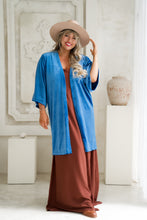 Eclectic Bohemian Bluebell Velvet Jacket Ocean Blue Mystic Moth