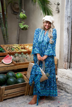 Eclectic Bohemian Bluebell Valencia Dress Retro Floral
