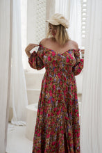 Eclectic Bohemian Fortune Teller Maxidress Long Sleeve Chocolate Rose