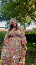 Eclectic Bohemian Fortune Teller Maxidress Long Sleeve Strawberry Mint