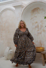 Eclectic Bohemian Fortune Teller Maxidress Charcoal - Last 1s XXXL & 4 XL