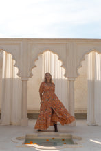 Eclectic Bohemian Fortune Teller Maxidress Short Sleeve Marigold