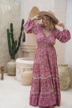 Eclectic Bohemian Fortune Teller Maxidress Long Sleeve Wisteria - PREORDER JULY