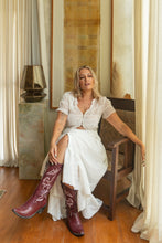 Eclectic Bohemian Angel Cotton Flutter Maxiskirt White