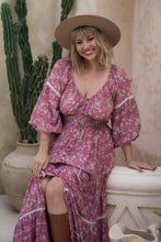 Eclectic Bohemian Fortune Teller Maxidress Long Sleeve Wisteria