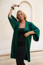 Eclectic Bohemian Velvet Jacket Emerald Mystic Moth