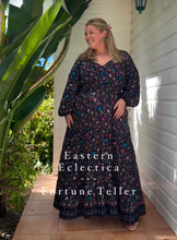 Eclectic Bohemian Fortune Teller Maxidress Navy Flora